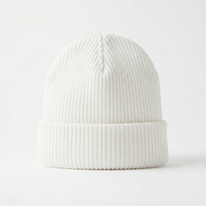 Bonnet en tricot côtelé épais sans pompon, personnalisable OEM/ODM pour marque, idéal pour l'hiver - Product Image 3