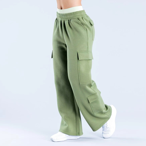 Pantalones Deportivos Casuales de Felpa para Mujer, Corte Holgado, Cómodos, Tela Suave, para Uso Diario, Estilo Urbano - Product Image 4