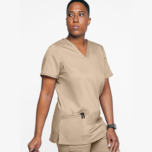 Nuevo Diseño, Uniforme de Enfermería para Mujer con Logotipo Personalizado, Cómodo y de Gran Venta, 72% Poliéster/21% Rayón/7% Elastano, Cuello en V, Tejido de Punto - Product Image 3