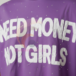 Camiseta Personalizada para Hombre 100% Algodón, Diseño con Piedras Preciosas y Lavado Ácido, Estilo Vintage Desgastado - Product Image 4