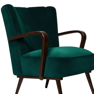Sillón individual Elena Amchair para interiores, mueble de madera de teca para hotel, hogar, sala de estar, duradero. - Product Image 3