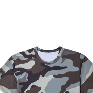 Camiseta de Manga Corta con Estampado de Camuflaje para Hombre, Corte Holgado, Cuello Redondo, Ropa Casual, Tejido Transpirable y Cómodo - Product Image 2