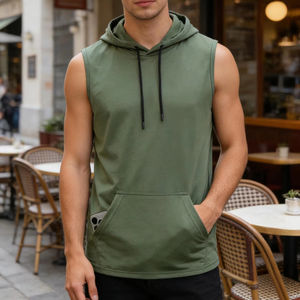 Sudadera sin mangas para hombre, ropa deportiva ajustada diseñada para entrenamiento, culturismo, venta al por mayor, la más vendida, OEM - Product Image 1