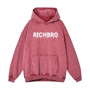 Pull à capuche vintage délavé à l'acide pour hommes, sweat-shirt streetwear surdimensionné, logo personnalisé, impression numérique, hiver, fourniture d'usine OEM - Product Image 6