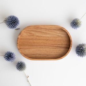 Minimalist Wooden Tray With Candle And Reed Diffuser Eco-Friendly Decorative Serving <b>Platter</b> - Product Image 2