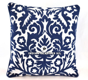 Funda de cojín bordada a mano con lana de Cachemira, con puntada de cadena, para sofá de sala de estar, producto de gran venta de ITHL - Product Image 6