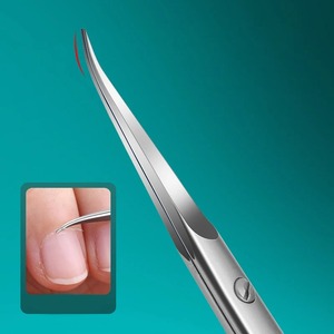 Cortacutículas Profesional de Acero Inoxidable, Pinza para Uñas con Punta Curva Extra Fina para Dedos, Pies, Uñas Gruesas, Removedor de Piel Muerta - Product Image 4