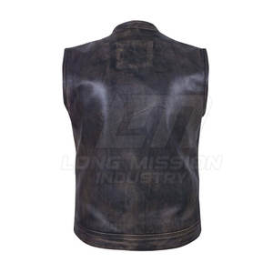 Chaleco de Cuero de Diseño de Lujo, Nuevo Estilo, Chaleco de Cuero para Motociclistas, en Venta en Línea - Product Image 3