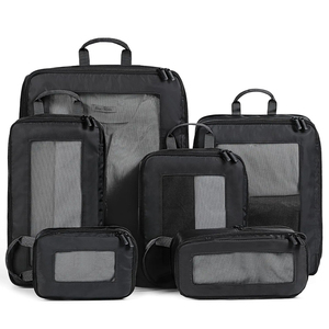 Ensemble de 6 cubes de rangement de voyage gris, organisateurs de bagages imperméables - Product Image 5