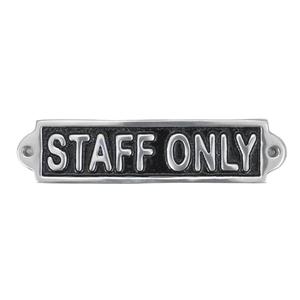 Staff Only Cast Iron Plaque For Wall & Door Mount <b>Cheap</b> Price Handmade Vintage Style General Office Signs Easy Mount - Product Image 2