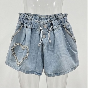 Heavy <b>Work</b> Casual Denim Shorts Colorful Floral Embroidery Womens Summer Loose <b>Jeans</b> Custom Quality Customized Color Fit - Product Image 1