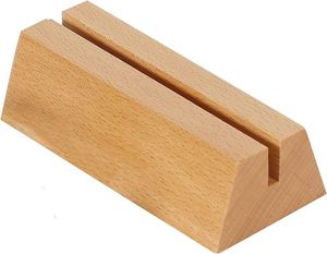 AZ ENTERPRISES AZE-WCH023 Porta Tarjetas de Visita de Madera Personalizado, Soporte para Tarjetas de Presentación de Madera Sólida, Color Madera Natural para Oficina - Product Image 4