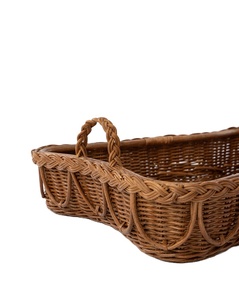 Best Selling Rectangular Natural Rattan <b>Tray</b> With Handles Eco Friendly Serving <b>Tray</b> Wholesale Bulk Supplier Kitchen Home <b>Decor</b> - Product Image 3