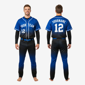 Vêtements de sport en polyester à sublimation, uniformes de baseball personnalisés avec logo, vêtements athlétiques pour jeunes, uniformes de baseball pour équipes - Vente flash - Product Image 4