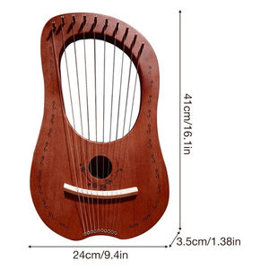 Nueva Arpa de Palanca de 15 Cuerdas de Madera Natural, Arpa Irlandesa en Venta, Hecha en Pakistán, Arpa Irlandesa para Venta en Línea, Nueva Arpa con Logotipo Personalizado - Product Image 5