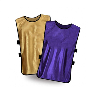 Unisex Adult Sleeveless Sports Vest Crew Neck Solid Color Breathable Polyester Regular Fit All Seasons Gold Purple - Product Image 4