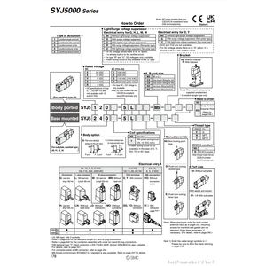Pièces pneumatiques SYJ5340-5DZ d'électrovanne pneumatique SMC - Product Image 1
