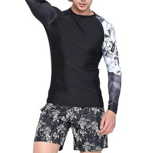 Mejor Camiseta de Compresión para Natación, Ajuste Delgado, Manga Larga, Cuello Redondo, Impresión por Sublimación, para Hombre - Product Image 3