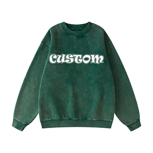 Glory Custom <b>Screen</b> Print Acid <b>Wash</b> Oversized Sweatshirt 100% Cotton Premium Quality Sweatshirt For Unisex OEM Wholesale - Product Image 3
