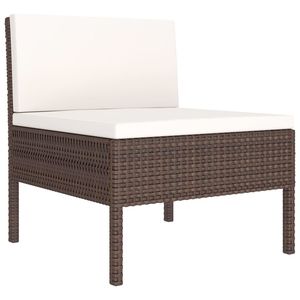 Set di Mobili da Giardino in Rattan PE Marrone Modulare da 10 Pezzi - Product Image 3