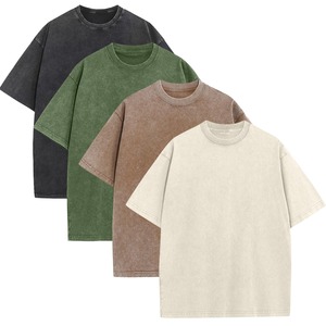 Camisetas Oversize para Hombre, Camisetas de Algodón con Lavado Ácido, Estilo Holgado, Vintage, Streetwear - Product Image 1