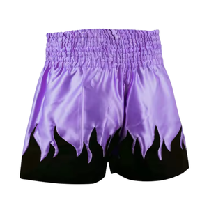 Shorts de Muay Thai Pink Flame, Pantalones de Kickboxing de Satén para Mujer, Ropa Deportiva para Niñas, Logotipo Personalizado, Equipo de Entrenamiento - Product Image 6