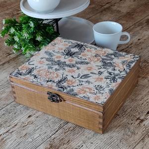 Boîte en bois de pin imprimée légère pour bijoux, boîte de rangement en bois imprimé pour loisirs créatifs DIY, étui de rangement en gros - Product Image 1