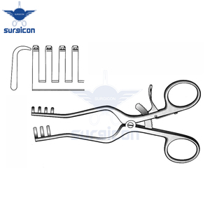 Retractor Autoretráctil Weitlaner de 14 cm (5½ Pulgadas), Dientes 3x4, Acero Inoxidable, Reutilizable, Instrumento Quirúrgico - Product Image 4