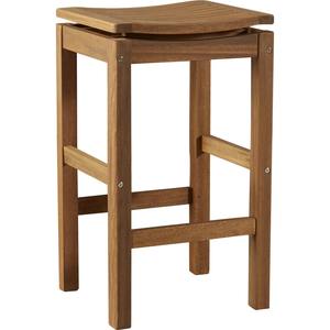 Chaise de bar en teck massif de qualité supérieure avec structure en bois minimaliste et grain de bois naturel pour les meubles de bar, de café et de restaurant - Product Image 4