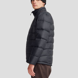 Veste matelassée à capuche décontractée pour homme, personnalisable avec logo, manteau d'hiver chaud, coupe-vent grande taille avec fermeture éclair, OEM - Product Image 3