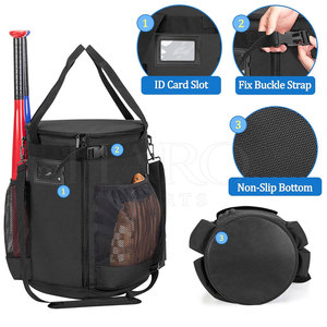 Sac à dos de baseball professionnel pour équipe, avec plusieurs compartiments pour bâtons, gants, casque, chaussures et accessoires - Product Image 5