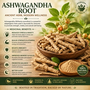 Poudre d'extrait de racine d'ashwagandha pure biologique, fabricant indien direct, soin corporel naturel et sûr pour tous les types de peau - Product Image 5