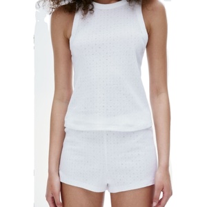 Robe en jersey 100% coton de haute qualité pour femmes taille élastique à manches courtes conception solide personnalisée taille XL 2 pièces été tissé automne - Product Image 3