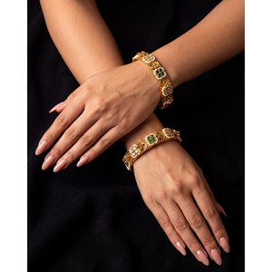 Indian Ethnic Artificial Jewellery Shruti Premium Heritage Openable Bangles - Product Image 1