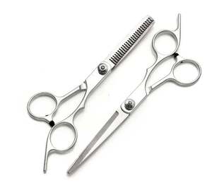 Ensemble de ciseaux de barbier en acier inoxydable de 6 pouces, ciseaux de coupe de cheveux et ciseaux à effiler pour salon, avec peigne de salon et pinces de sectionnement - Product Image 1