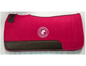 Tapis de selle pour cheval en feutre de laine, fait main, sculpté et découpé, 32" x 31" x 1" d'épaisseur, style équestre occidental - Product Image 2