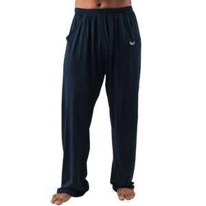 Pantalones Deportivos de Pierna Recta Azul Marino para Hombre, con Cintura Elástica, Ajuste Cómodo y Relajado, Pantalones Deportivos para Entrenamiento - Product Image 1