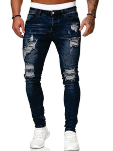 Jeans de Hombre de Talla Grande, Mezcla de Poliéster y Algodón de Peso Medio - Product Image 6