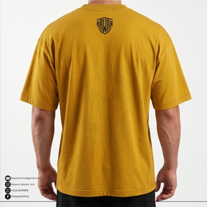 T-shirt en coton personnalisé avec logo Mawra, unisexe, streetwear, tee-shirt oversize, mode décontractée, vêtements à manches courtes, vente en gros - Product Image 2