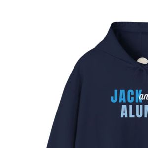 Sweat à capuche bleu graphique Alumni en molleton doux, pull à manches longues, vêtement décontracté pour l'hiver - Product Image 4