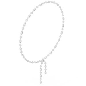 Collar de Diamantes de Oro con Corte Marquesa, Diamantes Blancos Naturales Certificados por IGI, Joyería de Lujo para Mujer, para Bodas y Ocasiones Especiales - Product Image 2