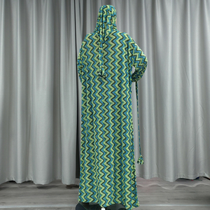 Abayas turques pour femmes, à manches longues, imprimées, fines, pour le printemps et l'été, robe longue avec ceinture, abaya - Product Image 6