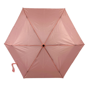 Sombrilla de Viaje Manual Moderna, Ultraligera, de Tres Pliegues, con 6 Varillas, de Tela Pongee, para Sol y Lluvia - Product Image 6