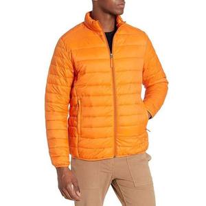 High Street 2025 <b>Men's</b> Waterproof Puffer Jacket Customized <b>Long</b> Sleeve Polyester Zipper Closure Winter <b>Coat</b> with OEM Service - Product Image 1