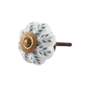 ลูกบิดมือจับฟักทองเซรามิกสีอ่อนหรูหราทันสมัยลิ้นชักตู้ตู้เสื้อผ้าลูกบิดมือจับศิลปะลูกบิดฮาร์ดแวร์เซรามิก - Product Image 1