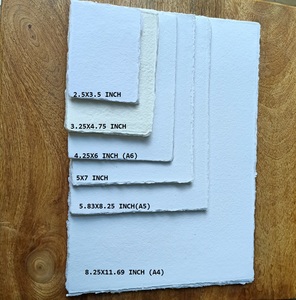 Feuilles de papier faites à la main à bords frangés pour invitations haut de gamme, papeterie, artisanat, emballage et projets créatifs – Vente en gros - Product Image 2