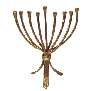 Top Products Bougeoir Menorah en métal pour décorations de mariage Bougeoir Menorah Hanukah en métal de qualité supérieure à vendre - Product Image 1
