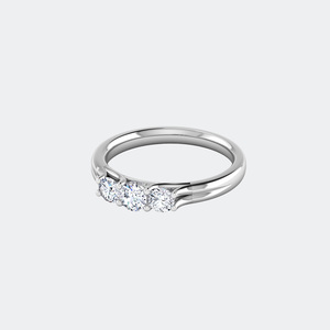 แหวนเพชรทรงกลมสามเม็ด น้ำหนักรวม 0.75 กะรัต - Product Image 5