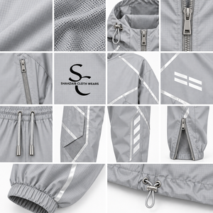 <b>Mens</b> Custom Breathable Nylon Windbreaker Set Streetwear Zip <b>Jacket</b> Pants Tracksuit <b>Summer</b> Wholesale OEM Sportswear Supplier - Product Image 5