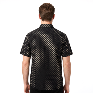 Chemise décontractée à manches courtes pour homme, à pois, col rabattu, 100% coton, anti-rides, pour l'été - Product Image 2